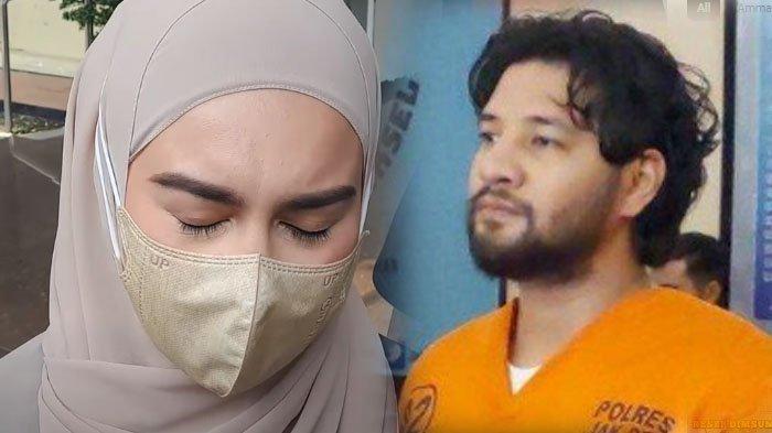 Irish Bella menahan tangis saat memohon maaf seusai membesuk Ammar Zoni di tahanan Polres Metro Jakarta Selatan, Senin (13/3/2023).