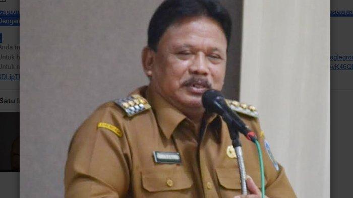 Bupati Nganjuk, H Marhaen Djumadi memberikan sambutan dalam FGD terkait Fasilitasi dan Validasi Persetujuan Perhutanan Sosial pada Kawasan Hutan Dengan Pengelolaan Khusus (KHDPK).