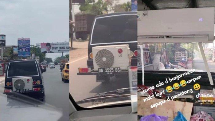 AC ruangan dipasang di dalam mobil 1