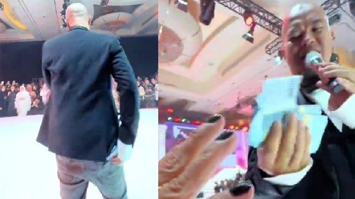 Ahmad Dhani mendapat saweran segepok uang dari Mira Hayati langsung masuk kantong