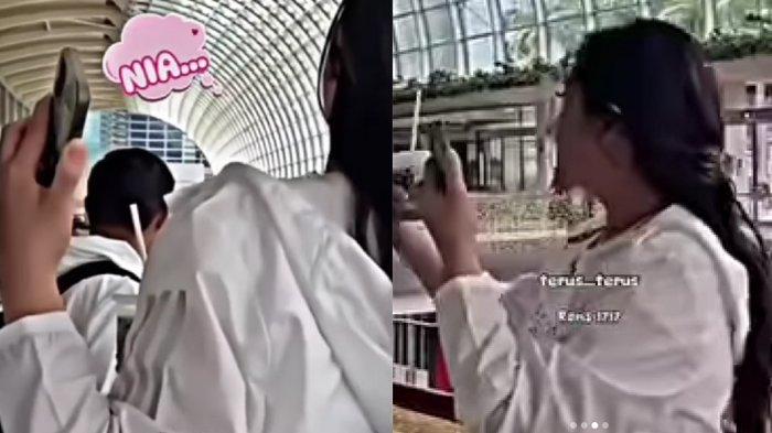 Aksi Nagita Slavina teriak di mal Singapura panggil nama Nia