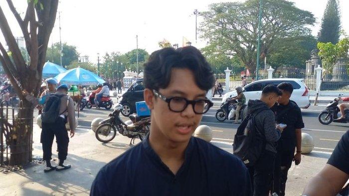 Alam Ganjar setelah ikut turun berdemo ke Jalan di Titik Nol Km Kota Yogyakarta, Kamis