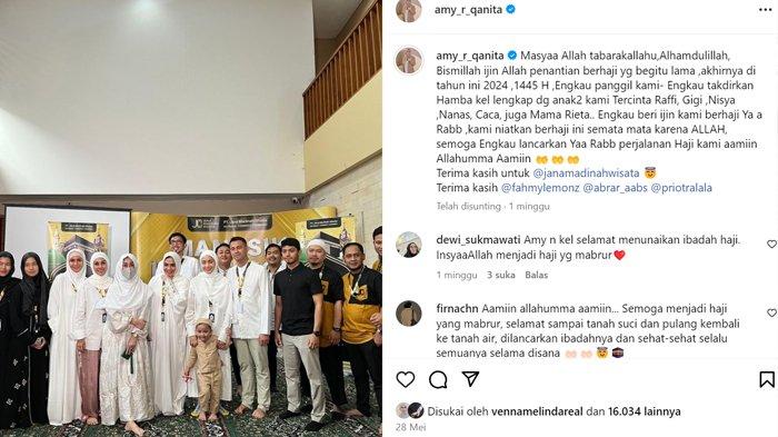 Amy Qanita haji bareng Raffi Ahmad