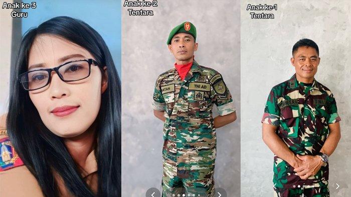 Anak pertama (pojok kanan) bantu orang tua agar adik-adik bisa sekolah