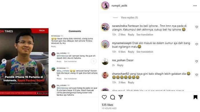 Ary jadi sorotan di akun gosip gara-gara ditagih utang