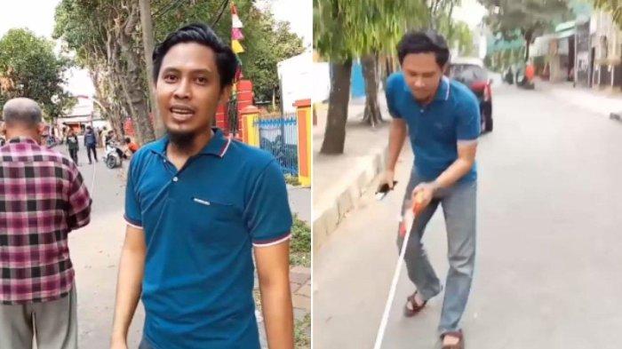 Ayip Amir, orang tua siswa mengukur jarak dari rumah ke sekolah pakai meteran gegara PPDB zonasi anak tidak diterima (Instagram/@undercover.id)