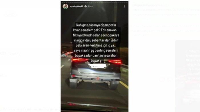 Ayu Ting Ting kecelakaan di tol.
