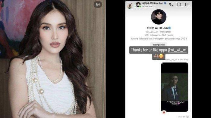 Ayu Ting Ting tunjukkan isi DM dari aktor Korea Selatan, Wi Ha-joon.