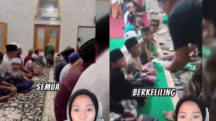 Bagi-bagi uang di masjid Haji Sulaiman