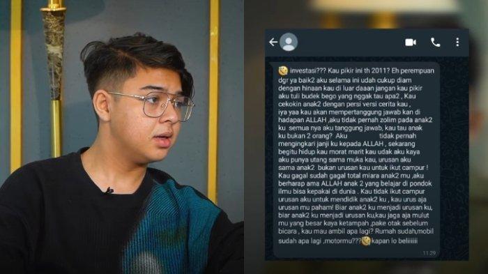 Baim Cilik saat membongkar chat WhatsApp ayah ke ibunya di channel Ruben Onsu