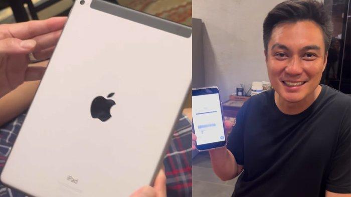 Baim Wong menunjukkan faktur pembelian iPad dan mengklaim barang tersebut resmi