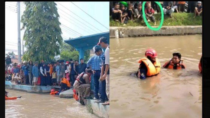 Bocah yang dicari Tim SAR di sungai ikut nonton proses pencarian