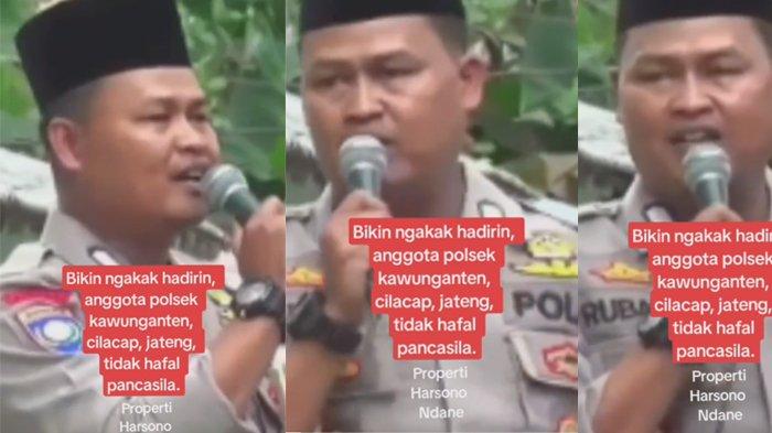 Bripka Rubangi memimpin pembacaan Pancasila diikuti oleh ibu ibu 1