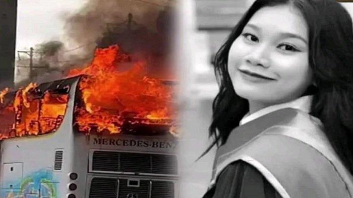 Bu guru meninggal peluk muridnya saat study tour dalam tragedi kecelakaan bus meledak. (TikTok)
