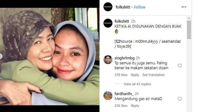 Cara Edit Video Trend Dipeluk AI Melalui Vidu Studio di Google Chrome, Mudah dan Praktis (Capture Instagram @folkshitt) ()
