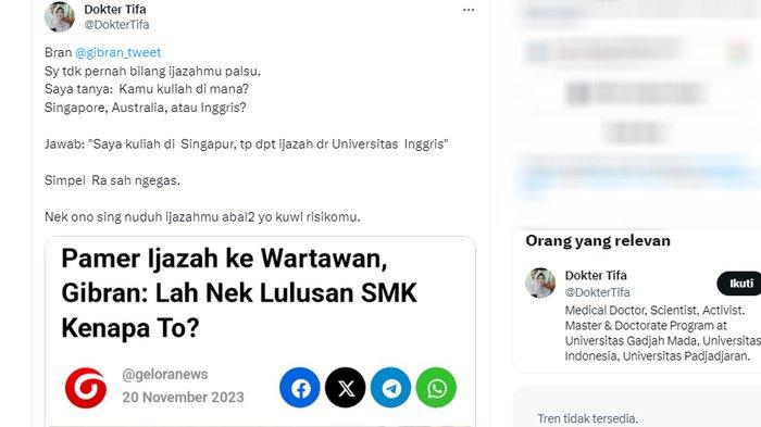 Cuitan Terbaru Dokter Tifa