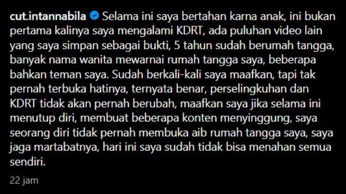 Curahan hati Cut Intan Nabila