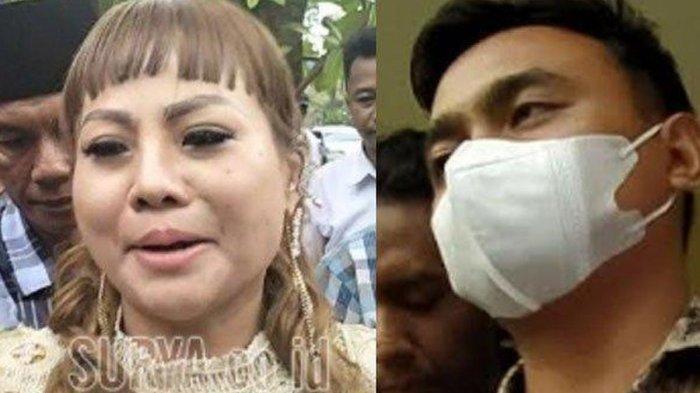 LAPOR POLDA JATIM - DSP (24) (kanan) mantan karyawan pabrik Usaha Dagang (UD) Sentosa Seal milik Jan Hwa Diana melapor ke SPKT Mapolda Jatim, Senin (21/4/2025). Ia didampingi para anggota tim pengacaranya untuk membuat laporan kepolisian karena ijazahnya masih ditahan oleh pihak perusahaan tersebut, meskipun sudah resign kerja sejak tahun 2020 silam. (Surya/Luhur Pambudi)