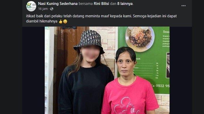 FS yang melempar mangkok (kiri) bersama pegawai (kanan) yang melayaninya saat kejadian