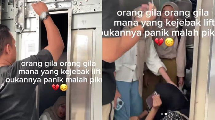 Foto mahasiswi Universitas Jember terjebak di lift malah asik piknik 1