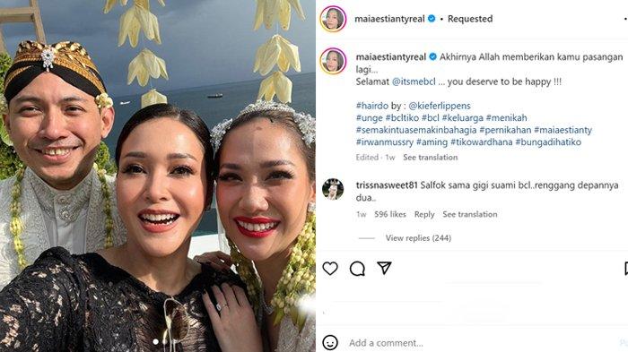 Foto pernikahan BCL dan Tiko di postingan Maia Estianty 1