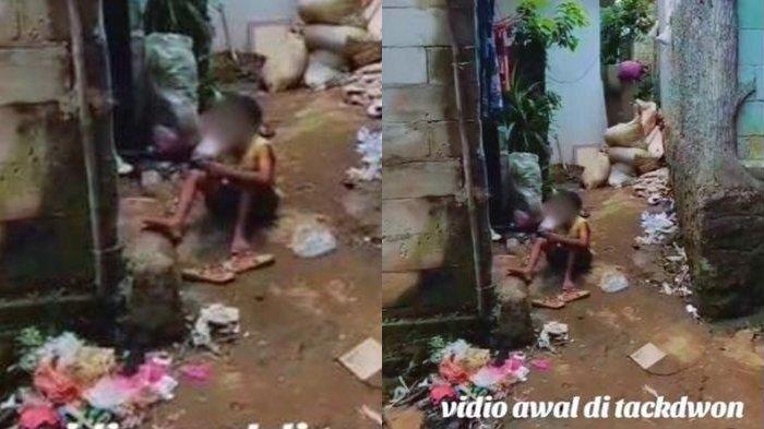 Gibran bocah viral kelaparan minta makan malah disiram air ibunya