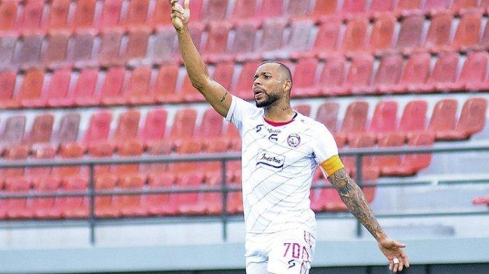 Gustavo Almeida, striker dan kapten Arema FC di Liga 1 2023.