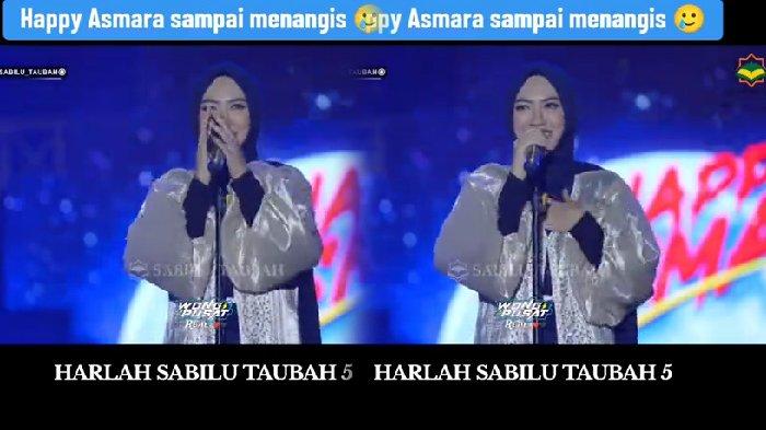 Happy Asmara saat mengucapkan selamat untuk Denny Caknan 1