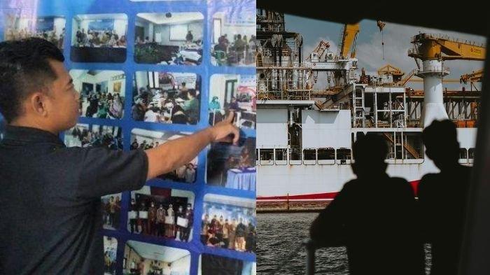 MANTAN PMI ILEGAL - (kanan) ilustrasi anak buah kapal, Hasannudin Burhan (42), warga Desa Babakan Gebang, Kecamatan Gebang, Kabupaten Cirebon, mantan TKI atau PMI Ilegal di Malaysia