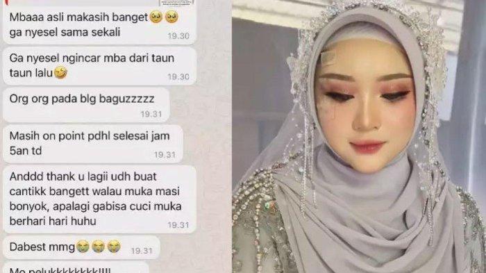 Hasil makeup wajah pengantin setelah dirias