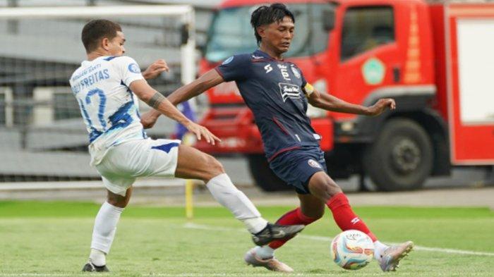 Hasil skor akhir Arema FC Vs PSIS Semarang adalah 1-4 di laga pekan 24 Liga 1 di Stadion Kapten I Wayan Dipta Bali, sore ini, Senin (5/2/2024)