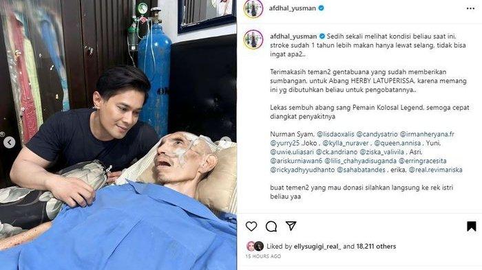 Herby Latuperissa aktor sinetron Misteri Gunung Merapi kena stroke.