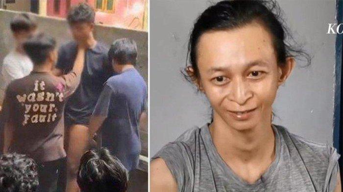 Hermanto anak pemilik warung (kanan) geram dituding terima sogokan