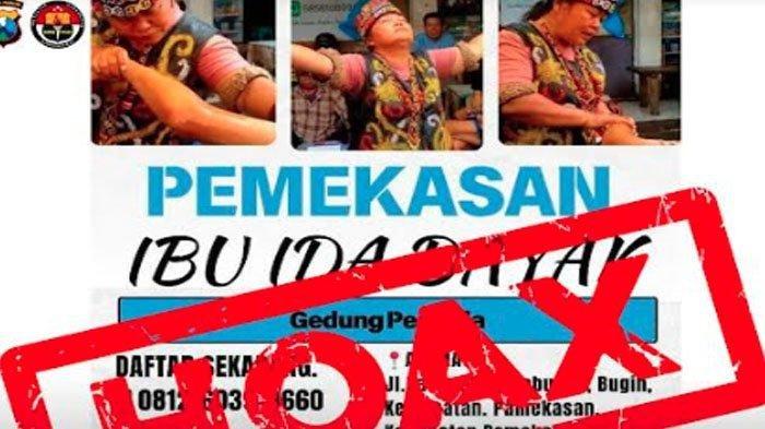 Hoax informasi pengobatan Ida Dayak di Pamengkasan Madura