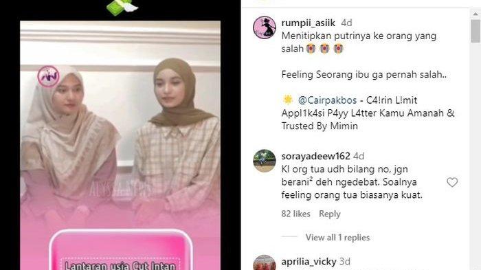 Curhatan Cut Intan Nabila yang sempat tak dapat restu dari orang tuanya kembali ramai dibahas.