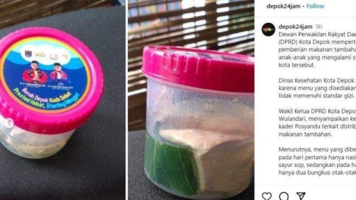 Ibu hamil curhat menu makanan cegah stunting di Depok hanya 3 potong nuget, tak dapat air minum.