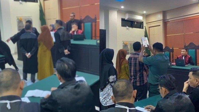 Ibu korban murid SDN 4 Baito Konawe Selatan saat sidang