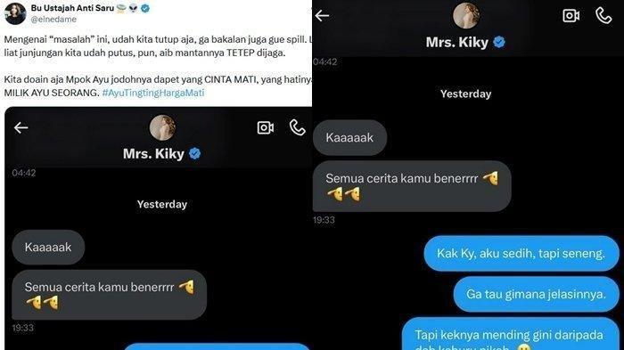 Isi chat Ayu Ting Ting dengan akun yang menyebut Lettu Fardhana red flag