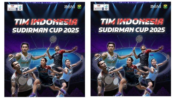 SUDIRMAN CUP 2025 : Poster pengumuman pemain tim Indonesia untuk Sudirman Cup 2025.