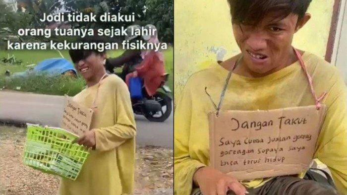Jodi difabel jualan gorengan demi hidupi nenek
