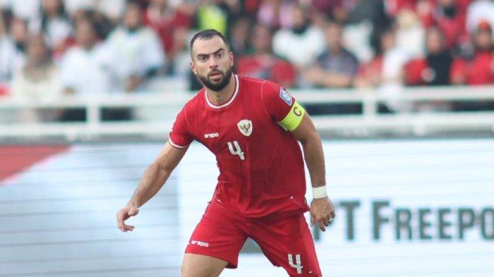 Jordi Amat dalam laga Timnas Indonesia saat melawan Irak dalam Kualifikasi Piala Dunia 2026 di Stadion Utama Gelora Bung Karno (SUGBK), Jakarta, Kamis (6/6/2024).