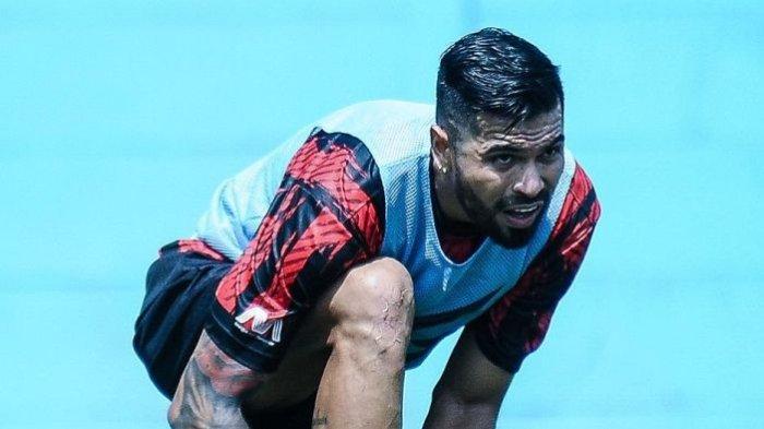 Julian Guevara saat berlatih bersama Arema FC.