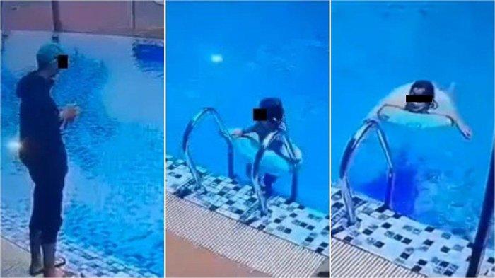 Kakak tiri kejam biarkan adiknya tenggelam di kolam renang