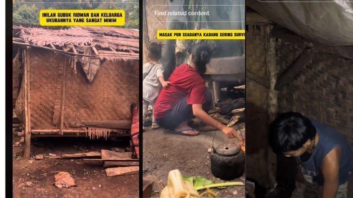 Keluarga Ridwan tinggal di gubuk reyot tengah hutan makan dari berburu