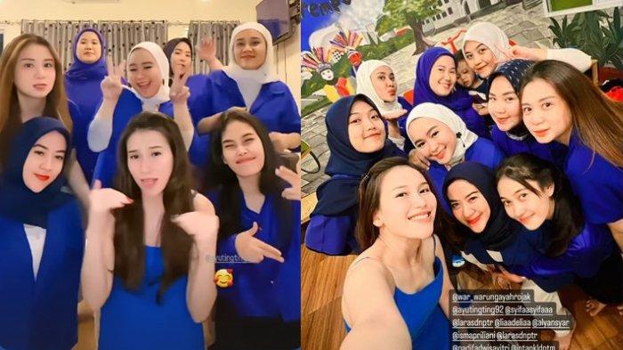 Keseruan Ayu Ting Ting arisan bareng gengnya