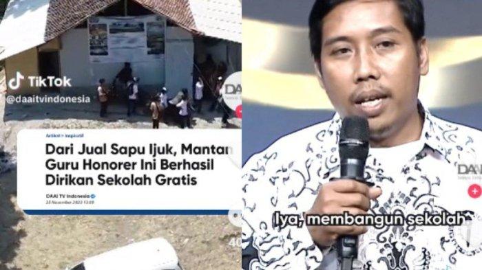 Kisah Guru Honorer 10 Tahun Pilih Berhenti Buat Jualan Sapu, Lebih Sukses Sampai Bisa Bangun Sekolah