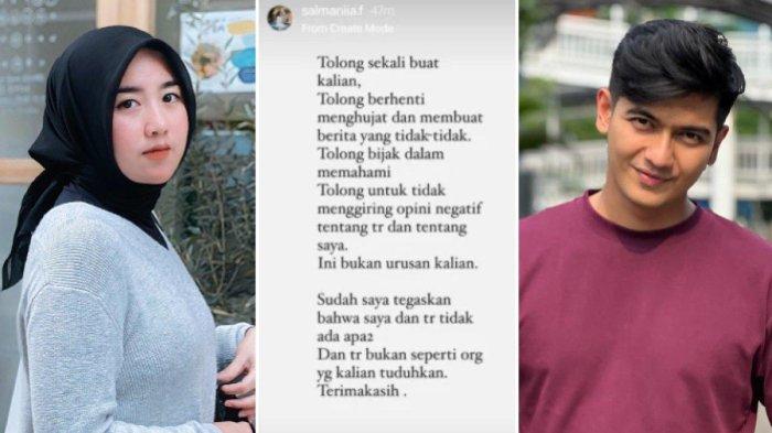 Klarifikasi selebgram Salmaniaa setelah DM dan chat-nya dengan Teuku Ryan bocor. (Instagram/@salmaniia.f)