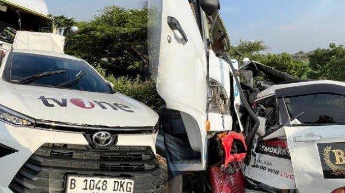 Kondisi Mobil Kru Jurnalis tvOne Kecelakaan di Tol, 3 Orang Meninggal 2 Korban Luka-luka Ditabrak