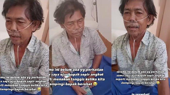 Kondisi Pak Saat sopir angkot narik sambil pakai selang oksigen