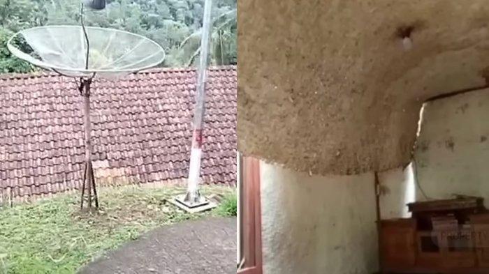 Kondisi atap rumah warga yang sempat rusak akibat bocah SD nyungsep ke genteng